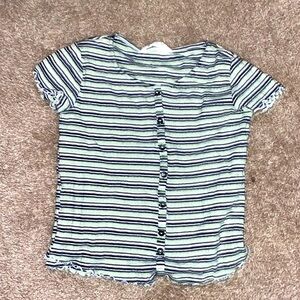 H&M girls button shirt lightly worn